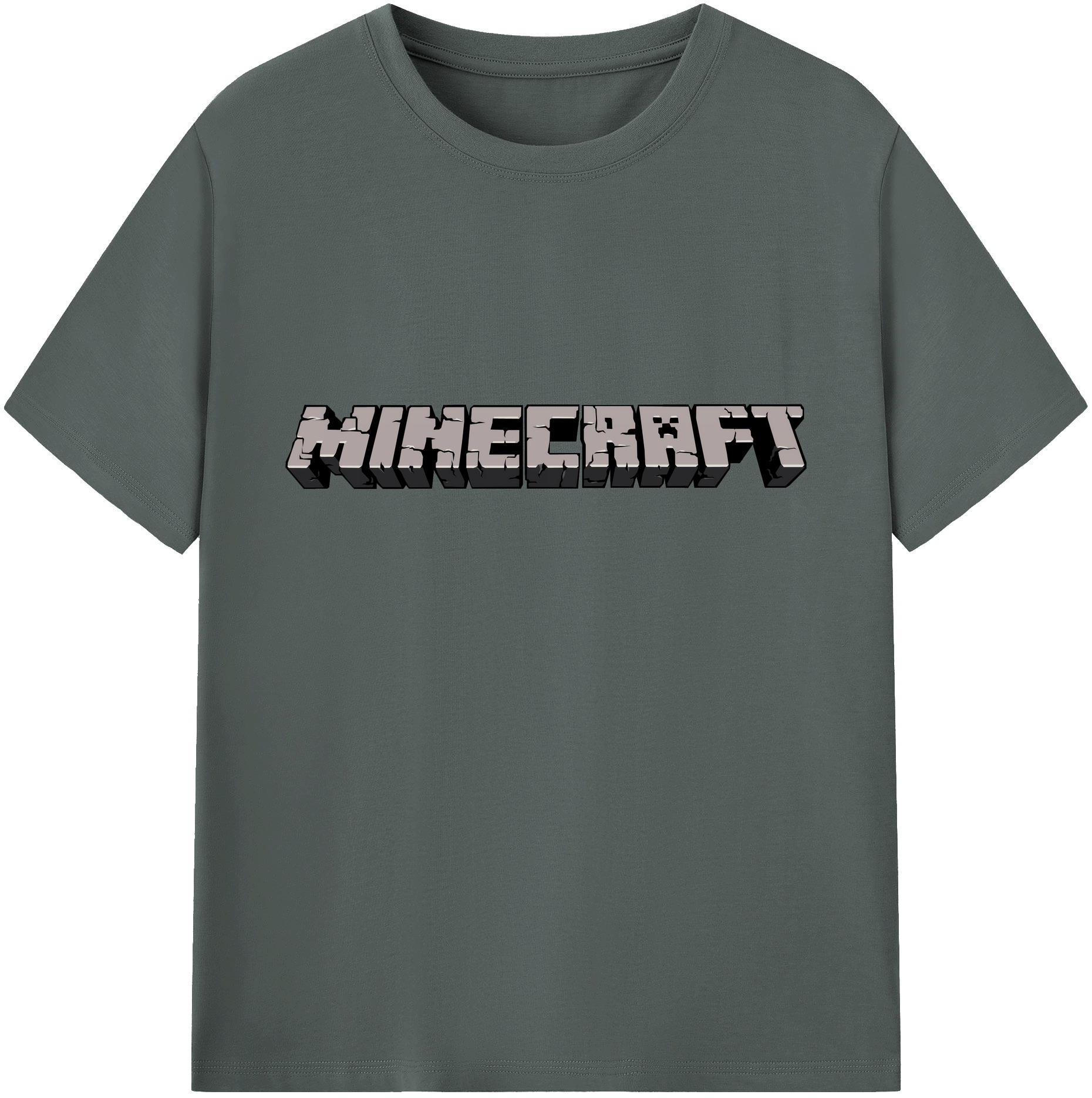 （画像用） マインクラフト ブロックの世界 Minecraft MC Block world 綿100％ メンズ半袖Tシャツ｜肌触りやわらか＆通気性